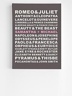 personalized famous couples wall art